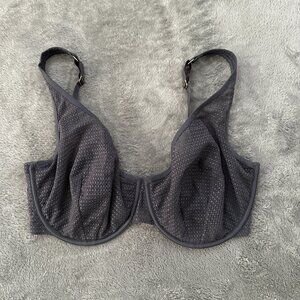 ThirdLove Unlined Modern Mesh Underwire Scoop Bra Gray 34G